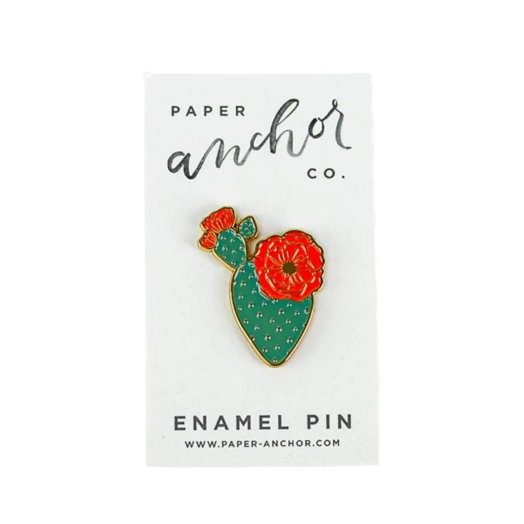 Blooming Cactus Lapel Pin
