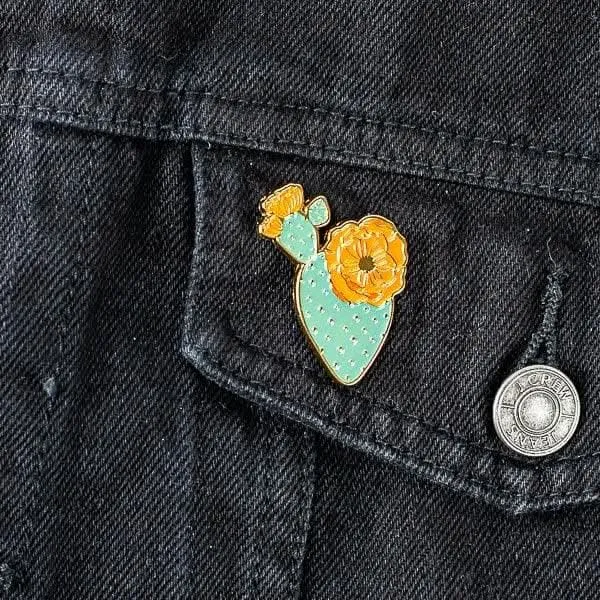 Blooming Cactus Lapel Pin