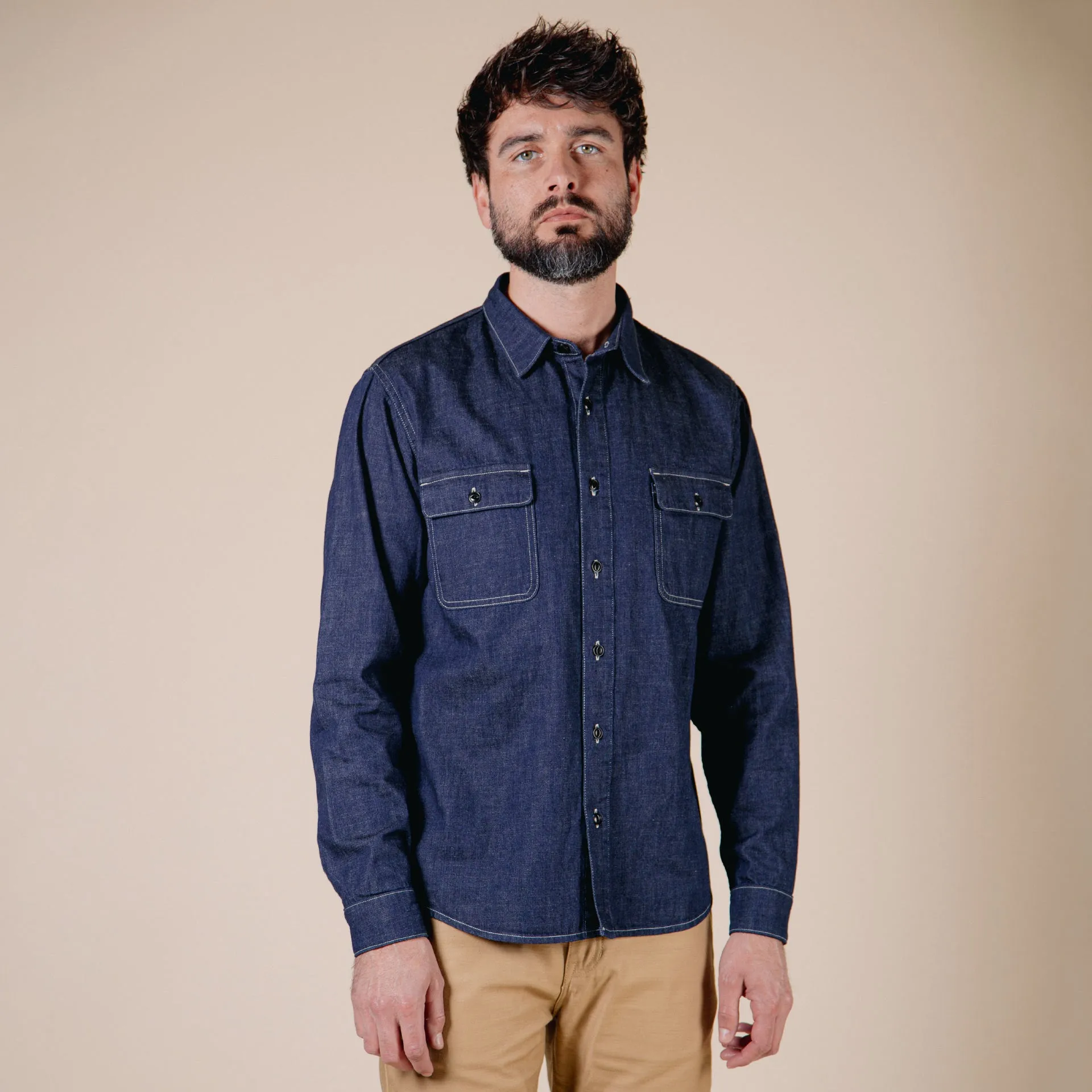 BWS-01 WORK SHIRT 8 oz. tinted denim