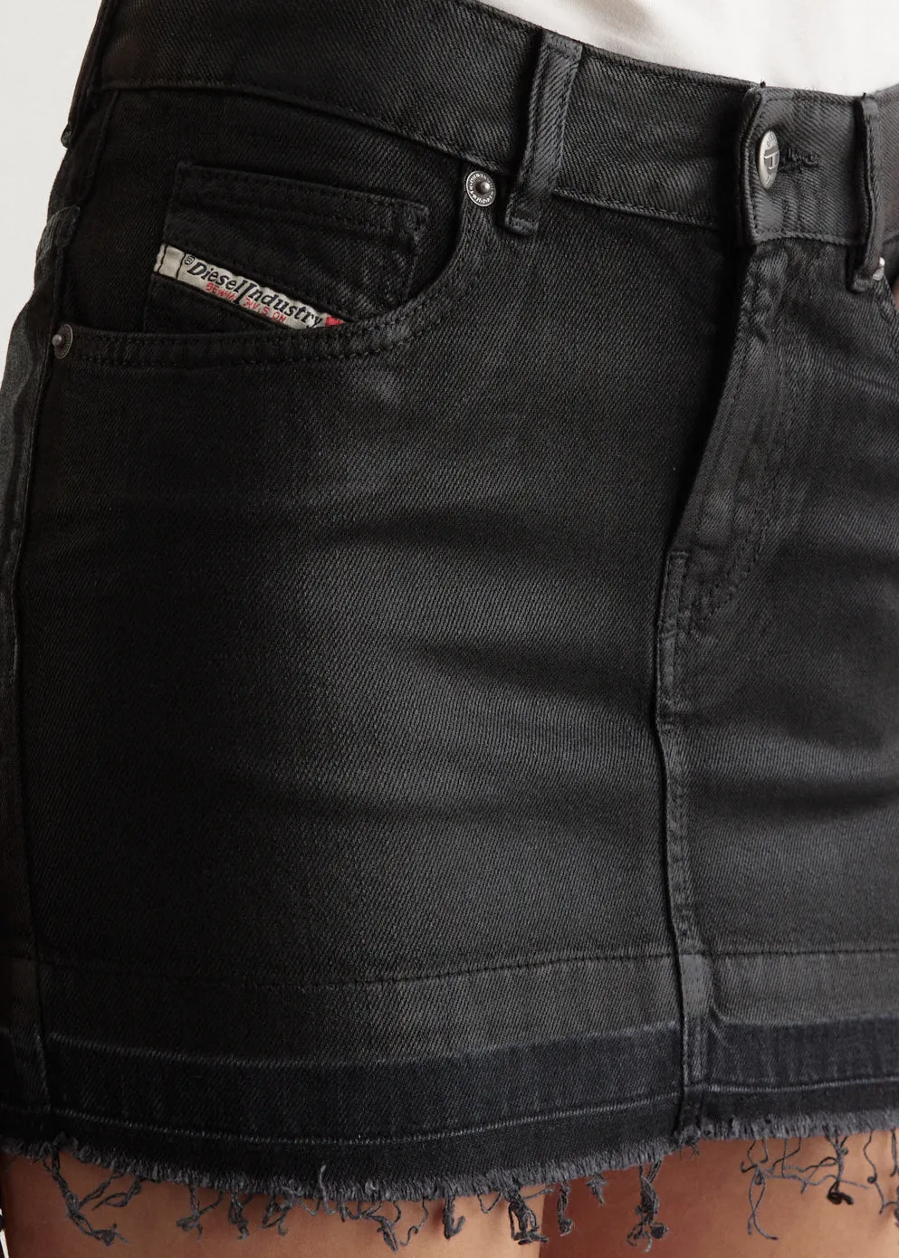 De-Ron Wet Look Mini Skirt
