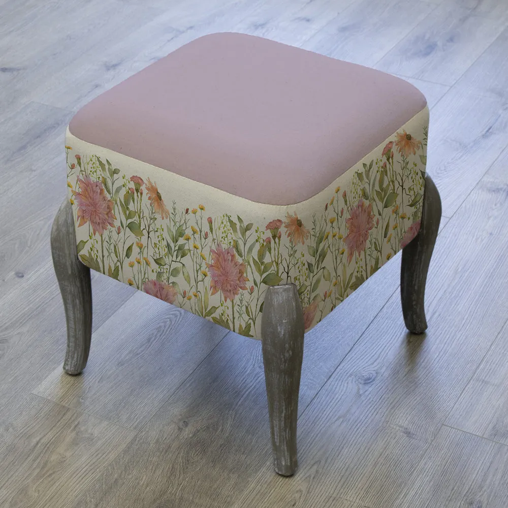 Delamere Printed Ralf Footstool Blossom