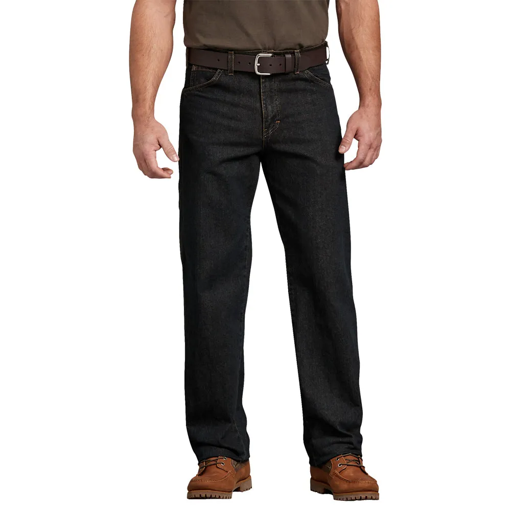 Dickies Men's Relaxed Fit Carpenter Denim Jean_Stonewashed Broken Tint Brown