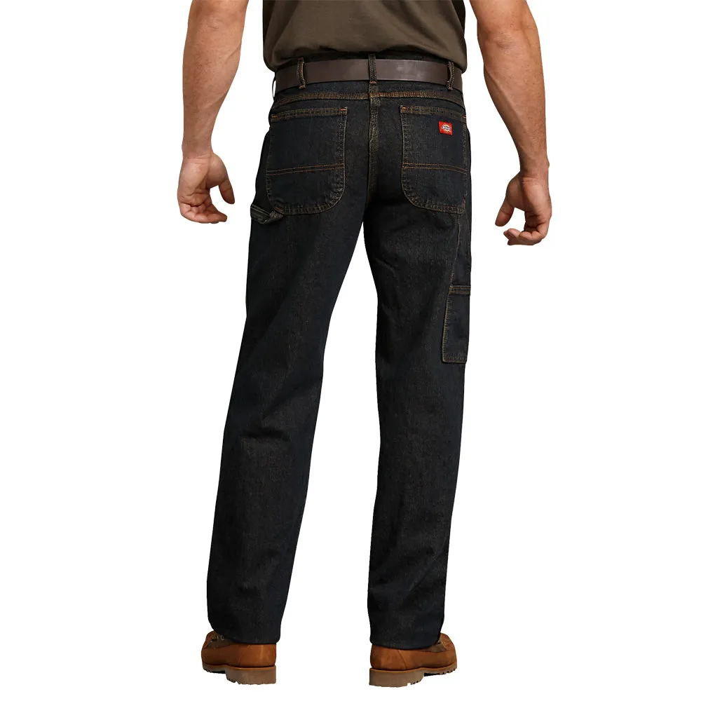 Dickies Men's Relaxed Fit Carpenter Denim Jean_Stonewashed Broken Tint Brown