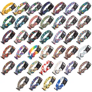 Dogline Biothane Full Color Design Printed Dog Collar with Quick Release Buckle