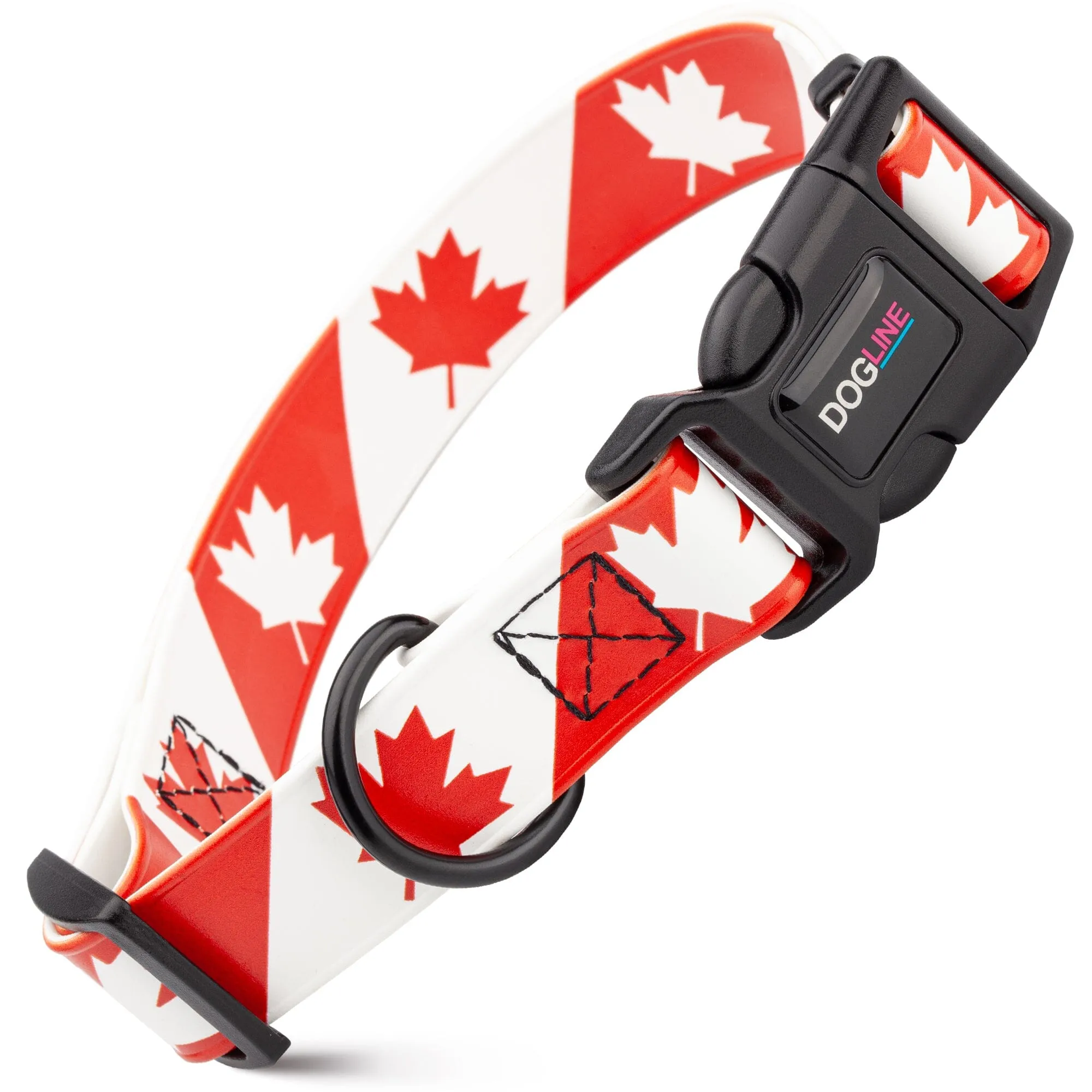 Dogline Biothane Full Color Design Printed Dog Collar with Quick Release Buckle