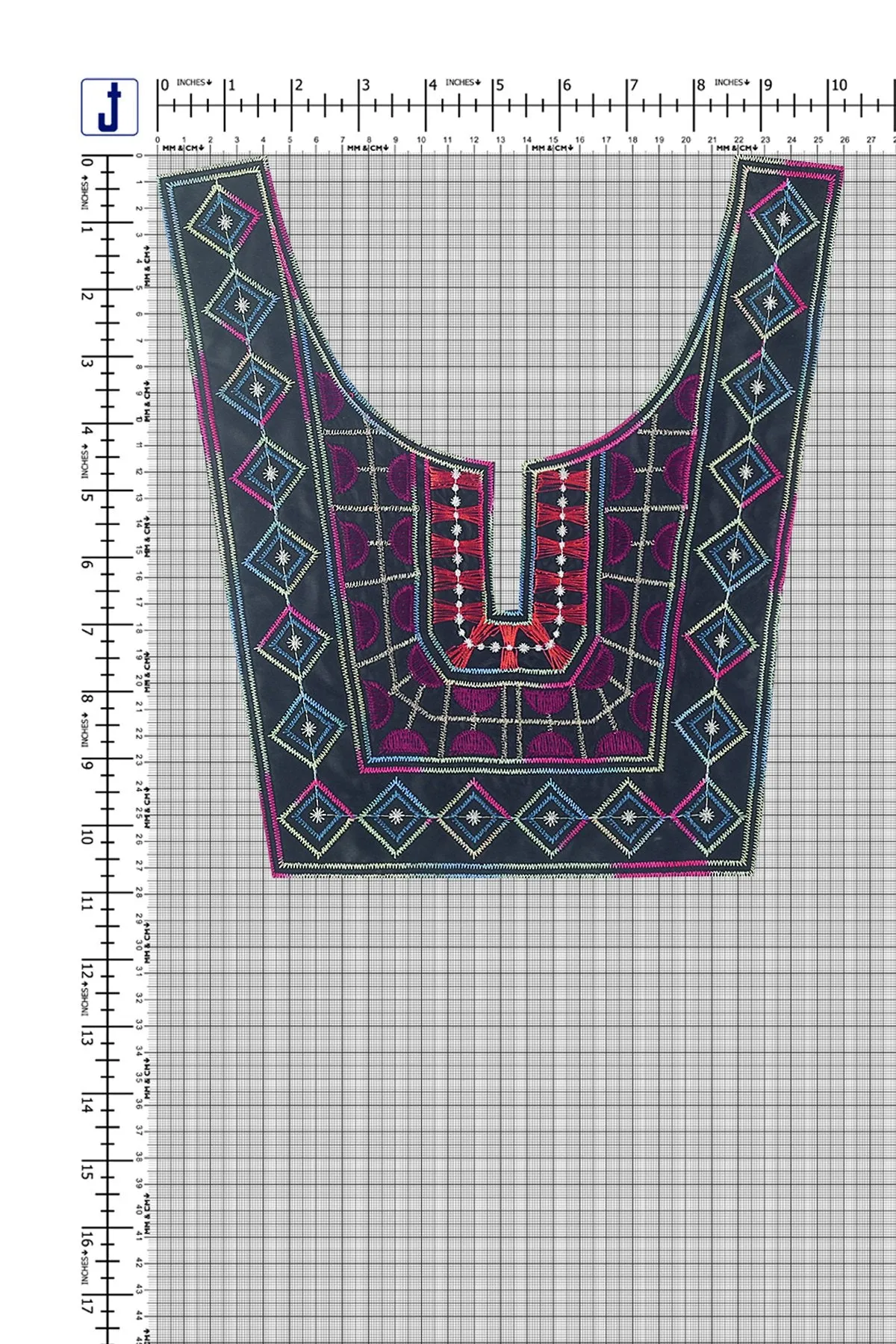 Dress Yoke Design Trimming Machine Embroidery Neck