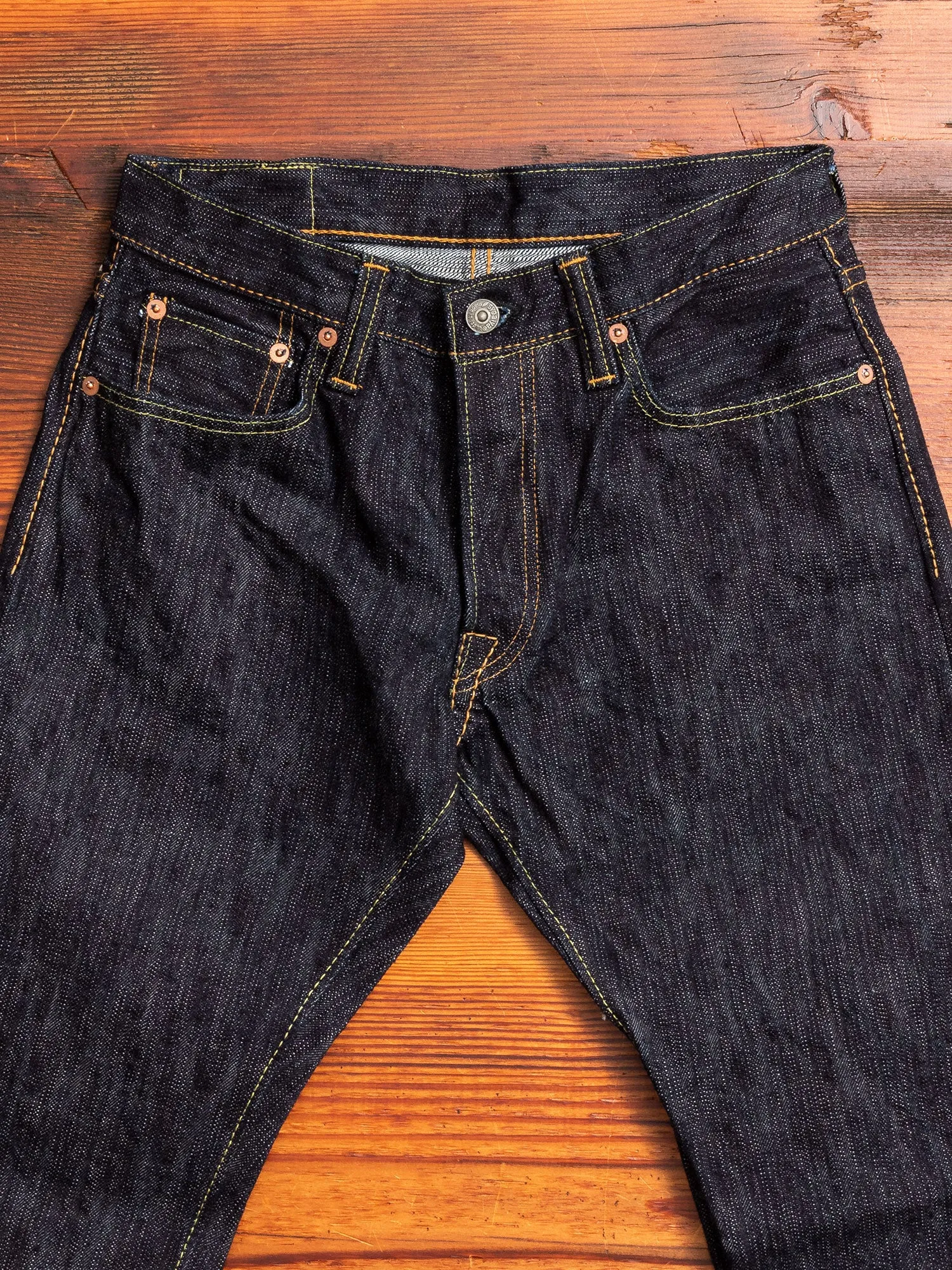 EX-019 "Extra Slub" 17.5oz Rinsed Selvedge Denim - Relaxed Tapered Fit