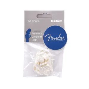Fender 351 Pick Pack (12) White MOTO Medium