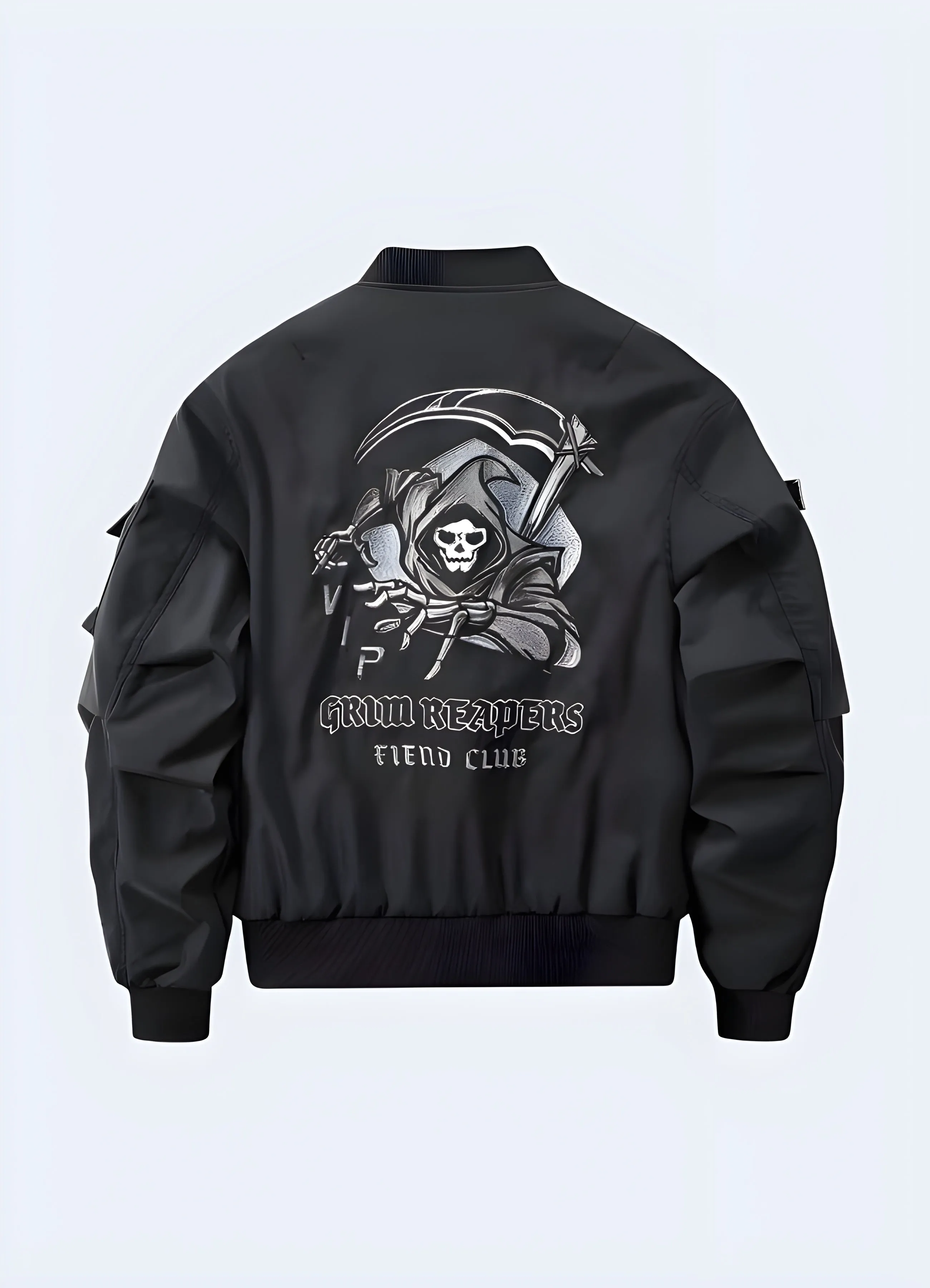 Grim Reaper Bomber Black