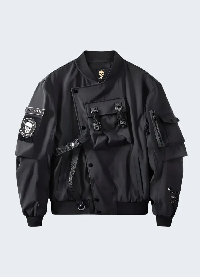 Grim Reaper Bomber Black