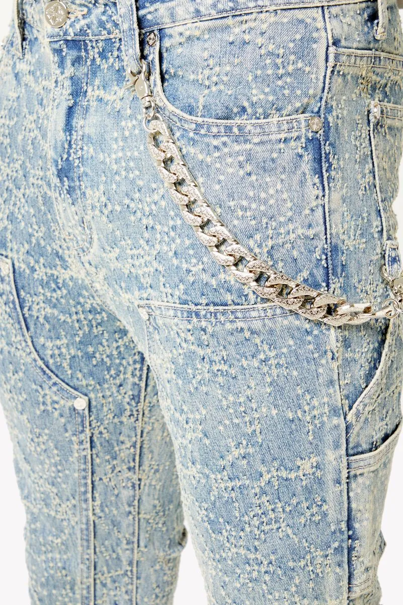 GUAPI Vintage Blue Laser Denim