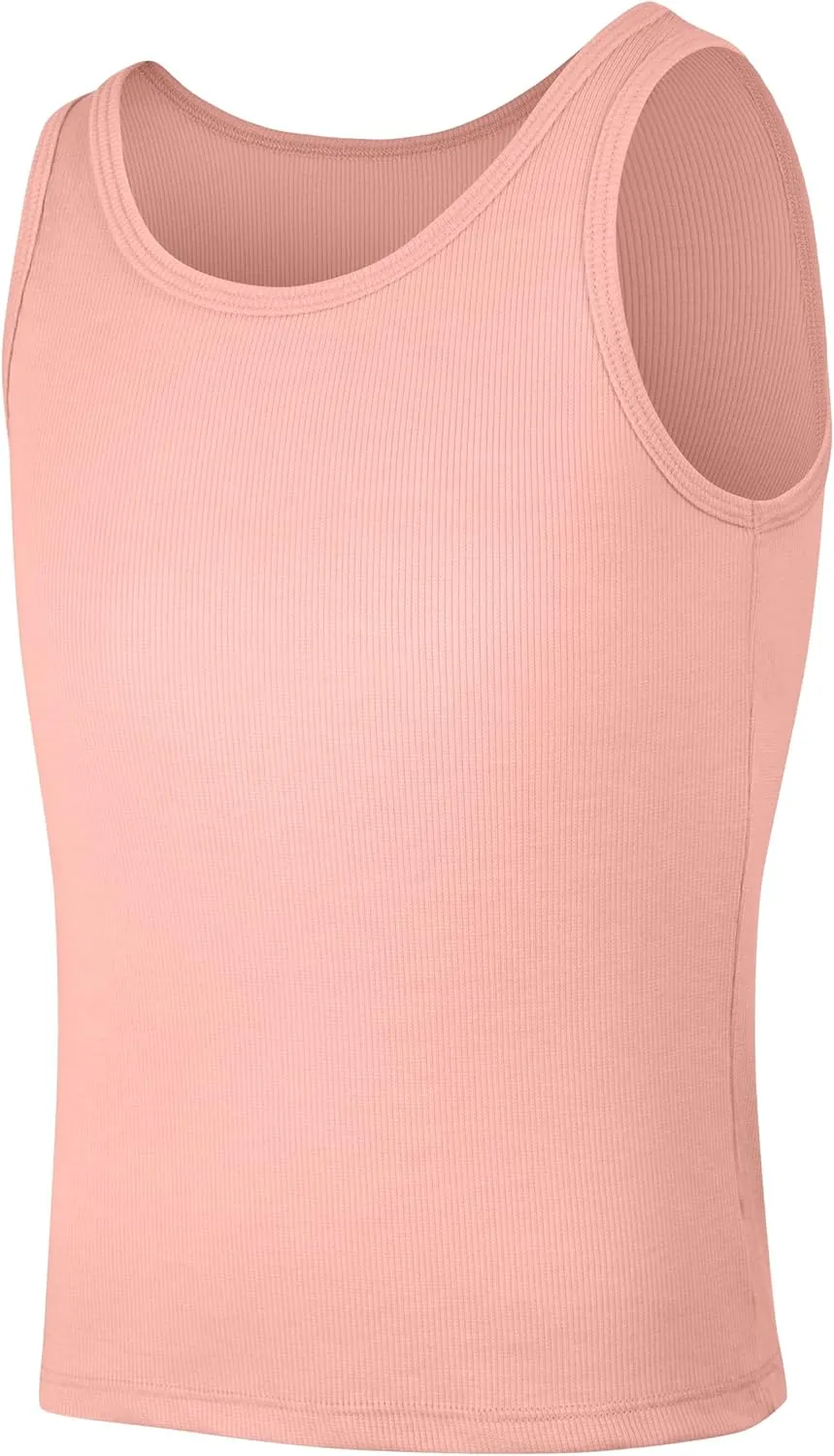 Hanes Girls' Originals Tank Pack, Supersoft Tank Top For Girls', Modal Stretch Rib Tanks, 4-Pack