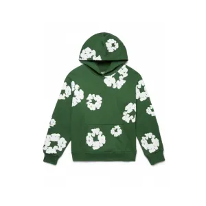 Hoodie Cotton Wreath Green | Denim Tears