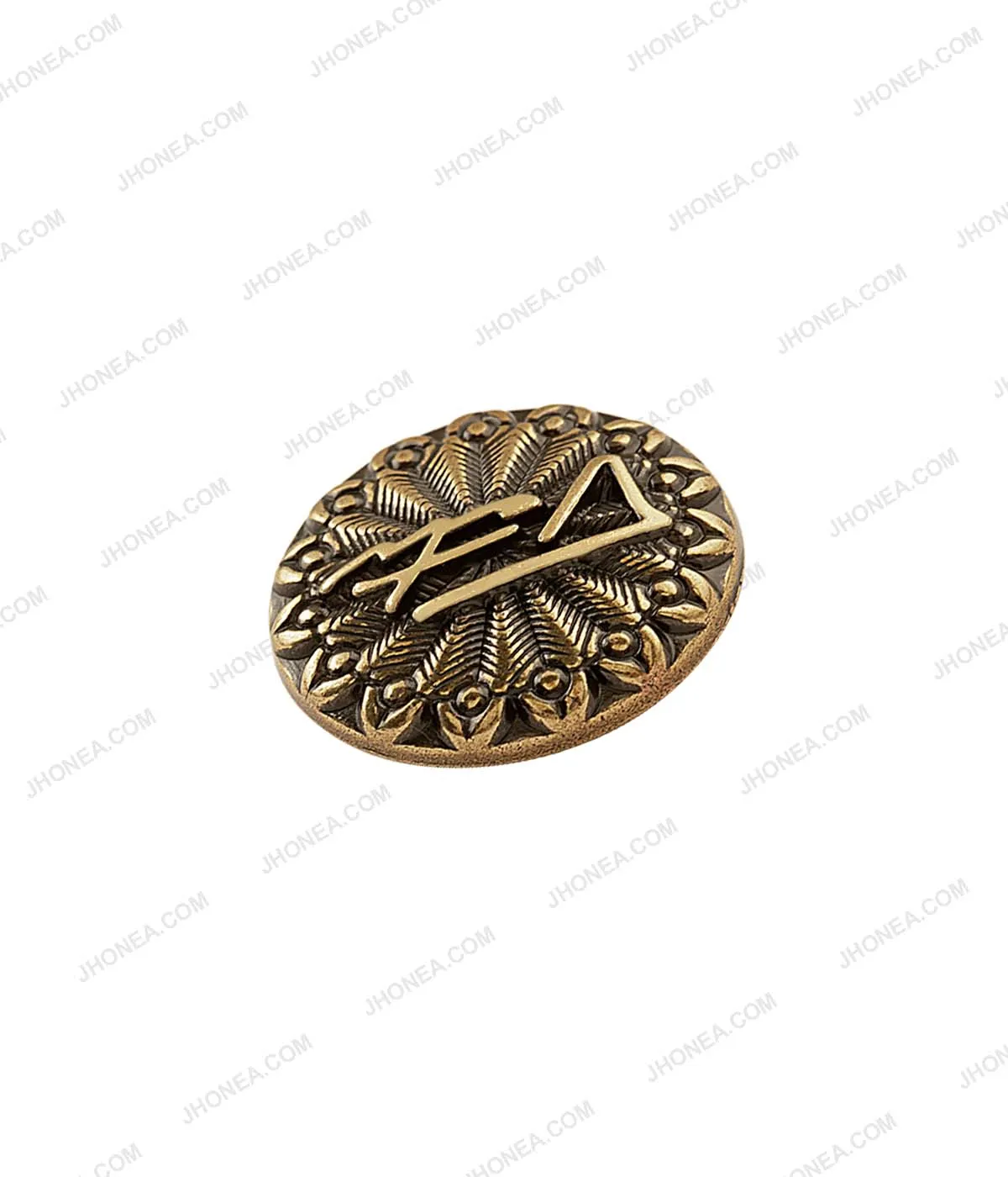 Indo-Western Style Antique Gold Metal Buttons for Jackets