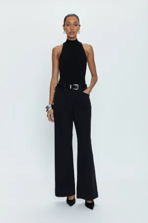 Jasmine High Rise Wide Leg Trouser - Black