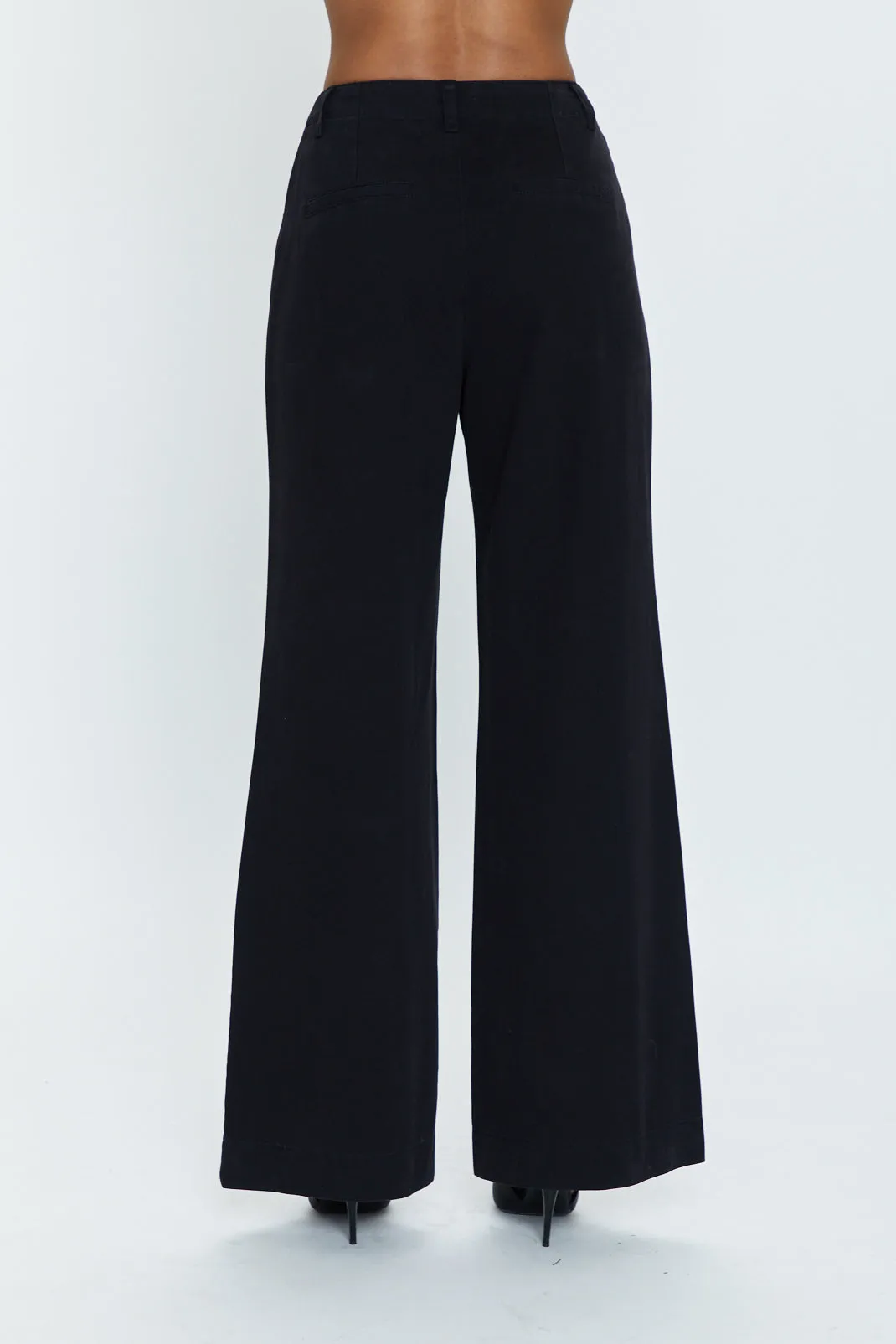 Jasmine High Rise Wide Leg Trouser - Black