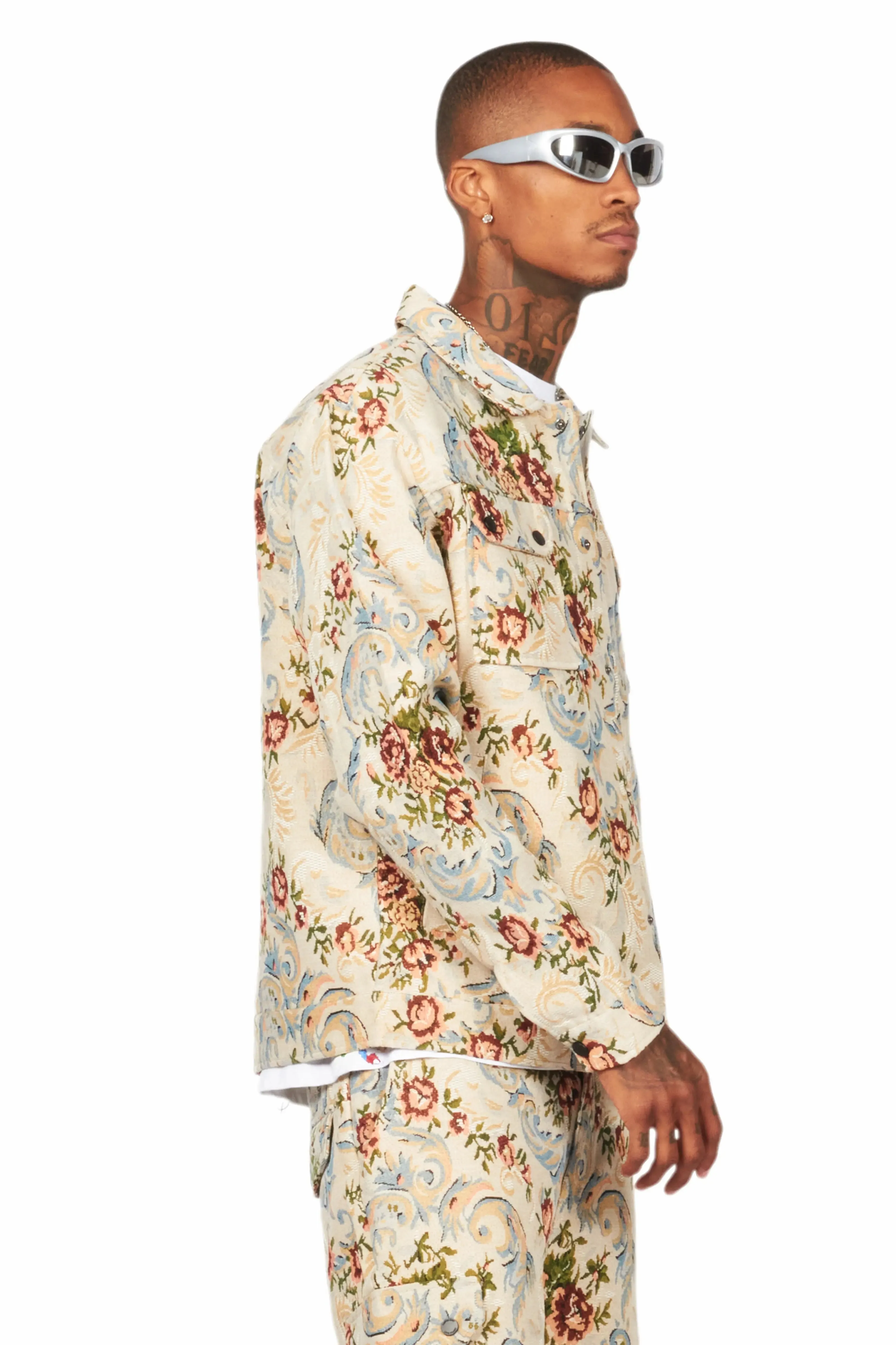 Kader Beige Multi Tapestry Jacket
