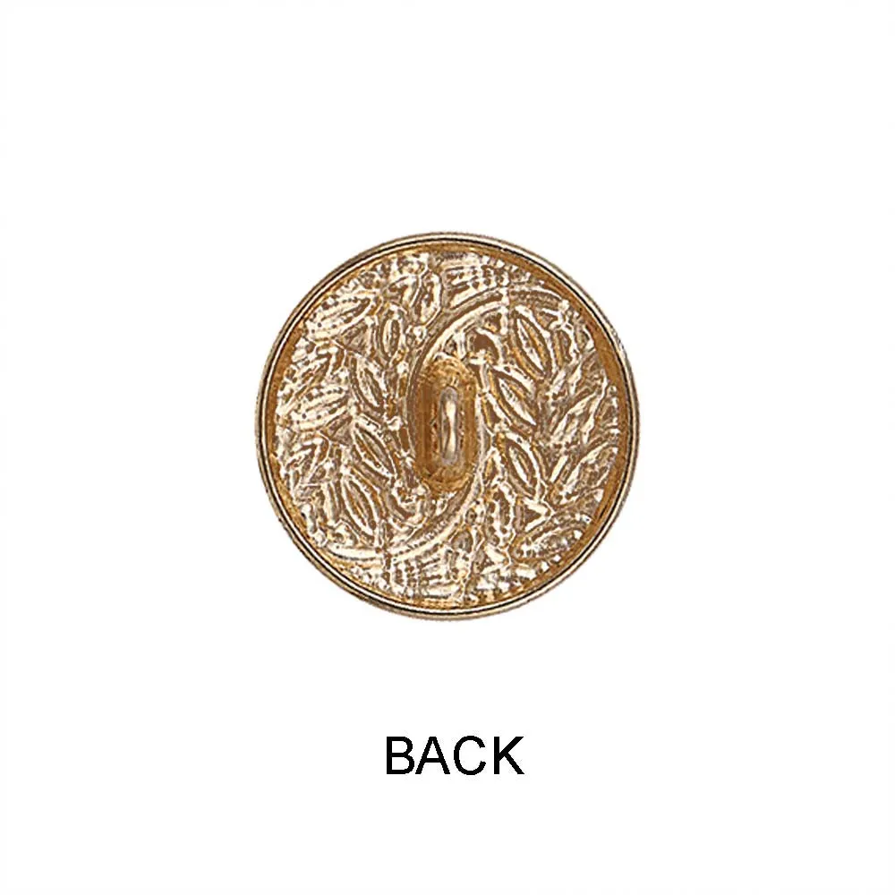 Leaf Pattern Antique Gold Finish Metal Buttons for Clothing