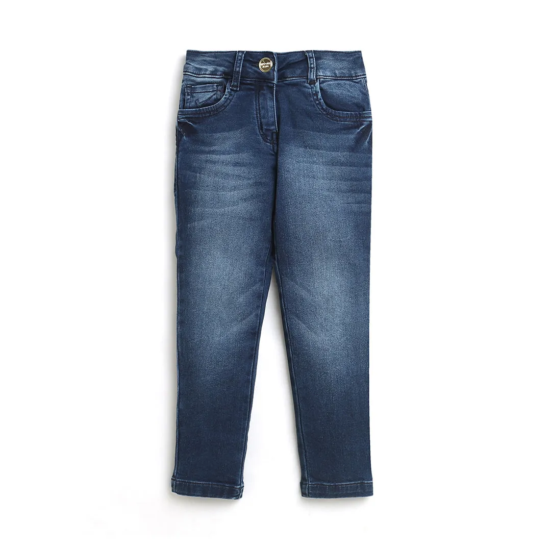 Md Blue Colour Anckle Length Denim Pant