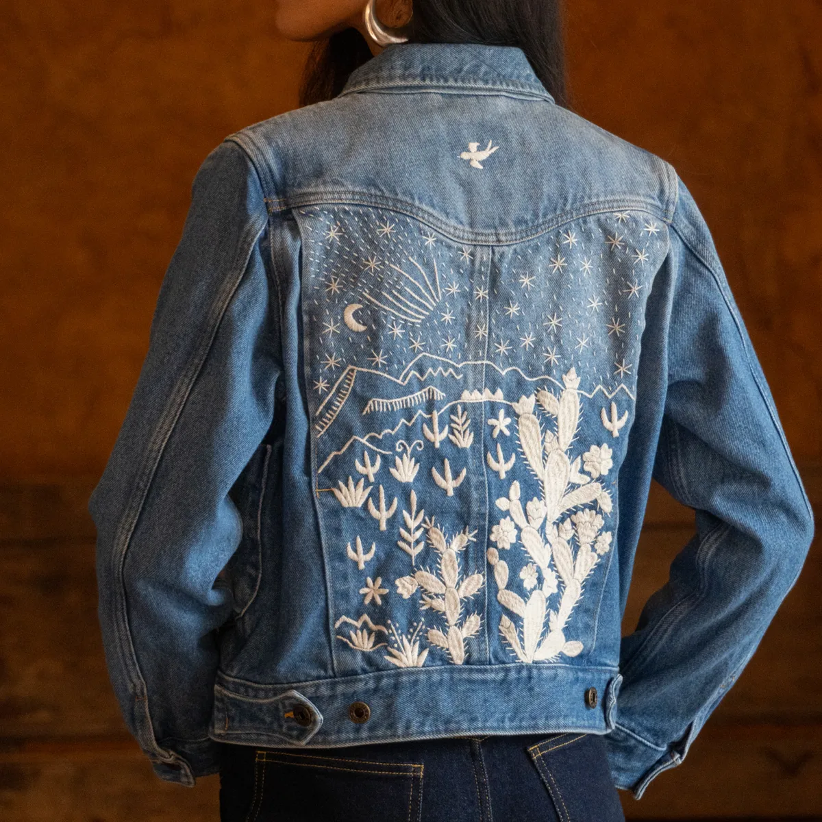Mi Golondrina Denim Trucker Jacket