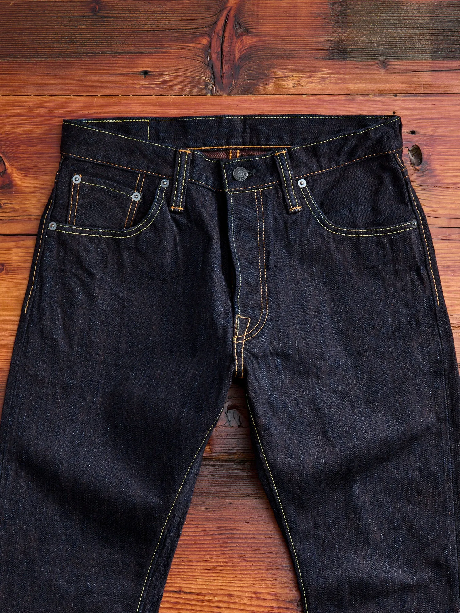 PER-EX-019-ID "Persimmon Extra Slub" 15oz Rinsed Selvedge Denim - Relaxed Tapered Fit