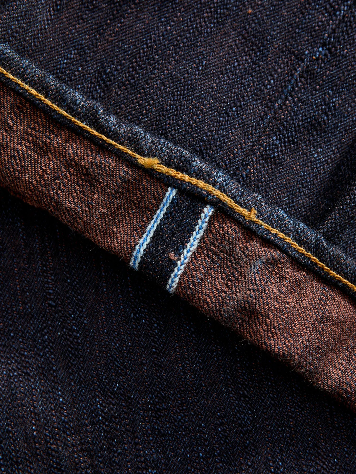 PER-EX-019-ID "Persimmon Extra Slub" 15oz Rinsed Selvedge Denim - Relaxed Tapered Fit