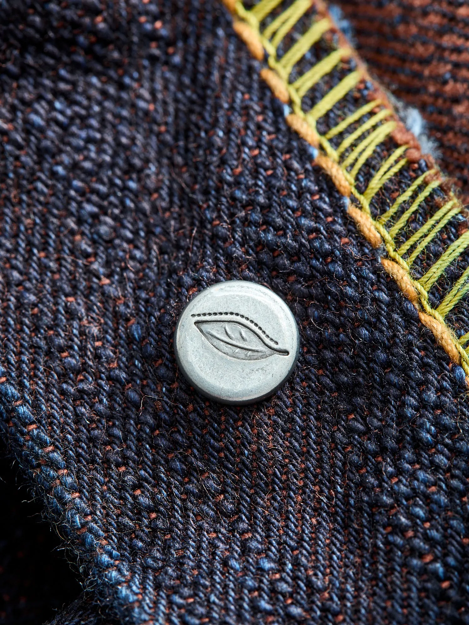 PER-EX-019-ID "Persimmon Extra Slub" 15oz Rinsed Selvedge Denim - Relaxed Tapered Fit