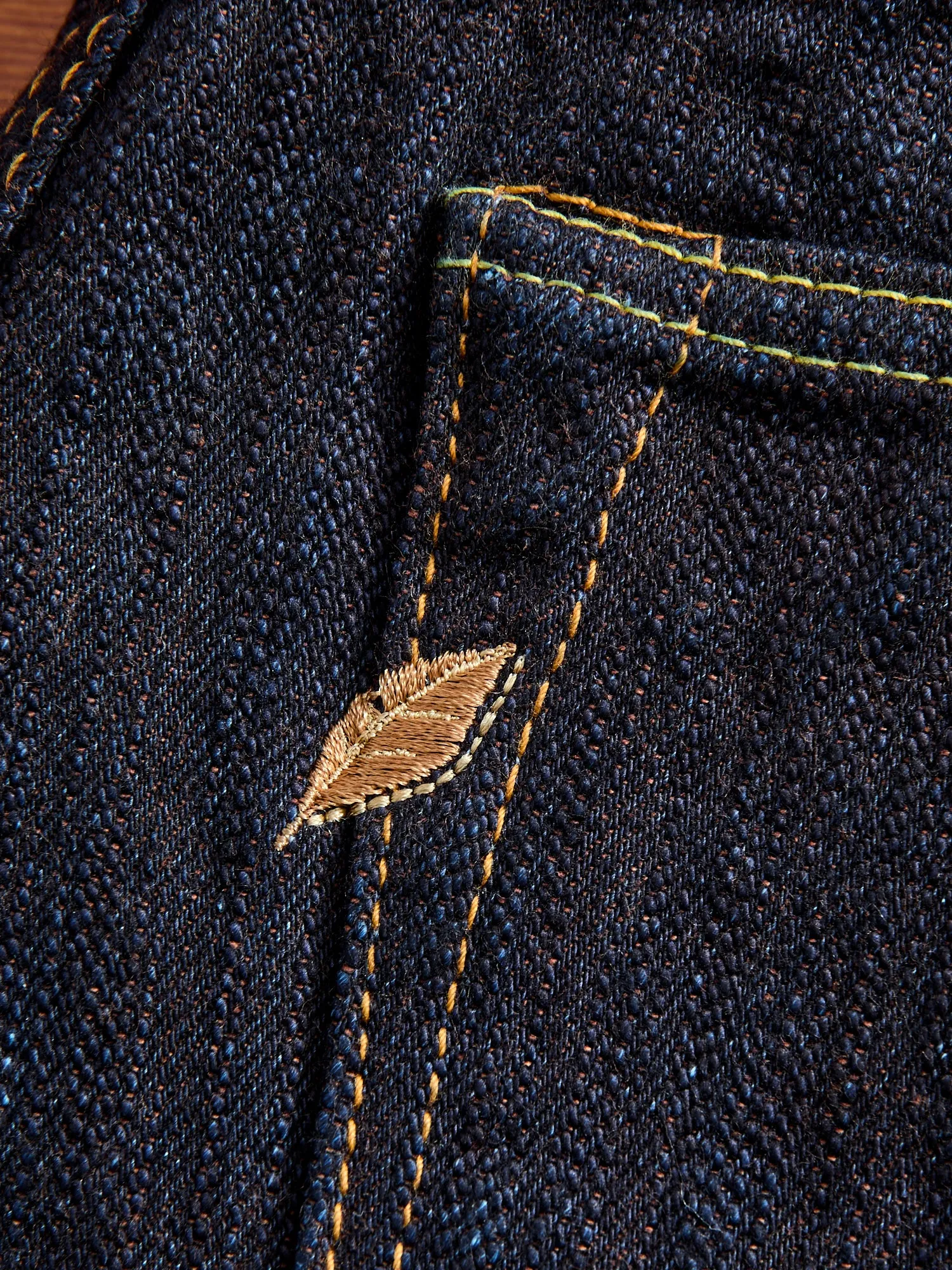 PER-EX-019-ID "Persimmon Extra Slub" 15oz Rinsed Selvedge Denim - Relaxed Tapered Fit
