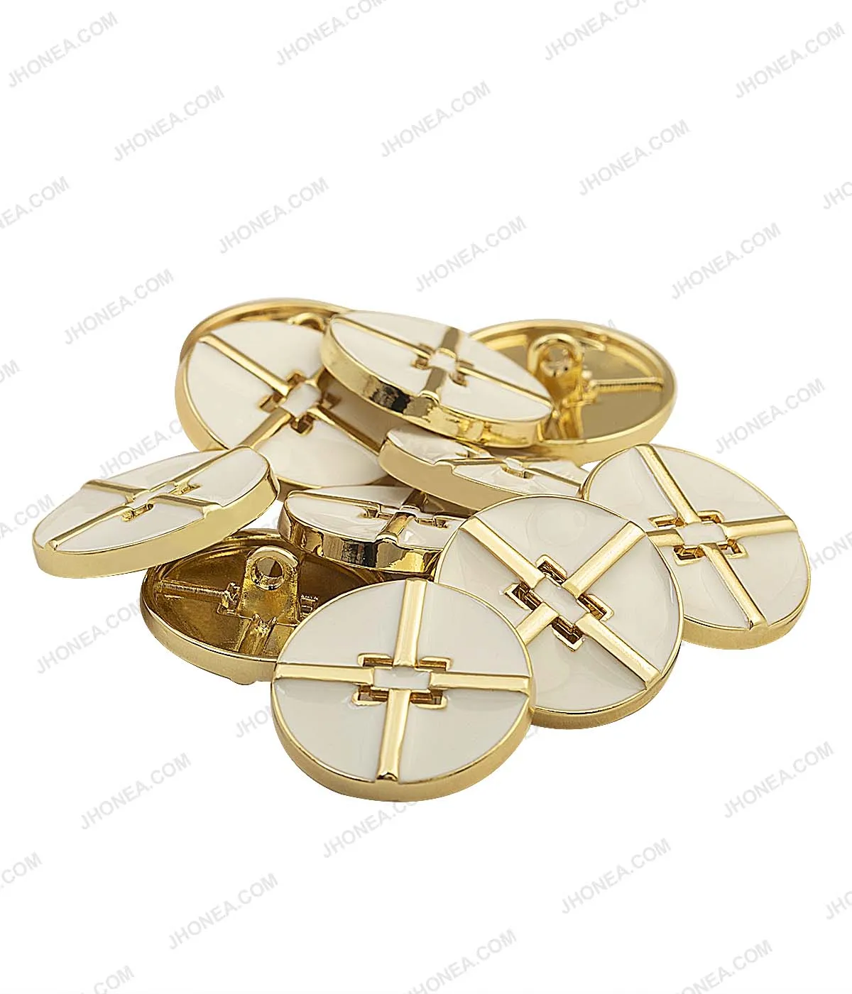 Premium Black & White Western Style Metal Buttons for Women