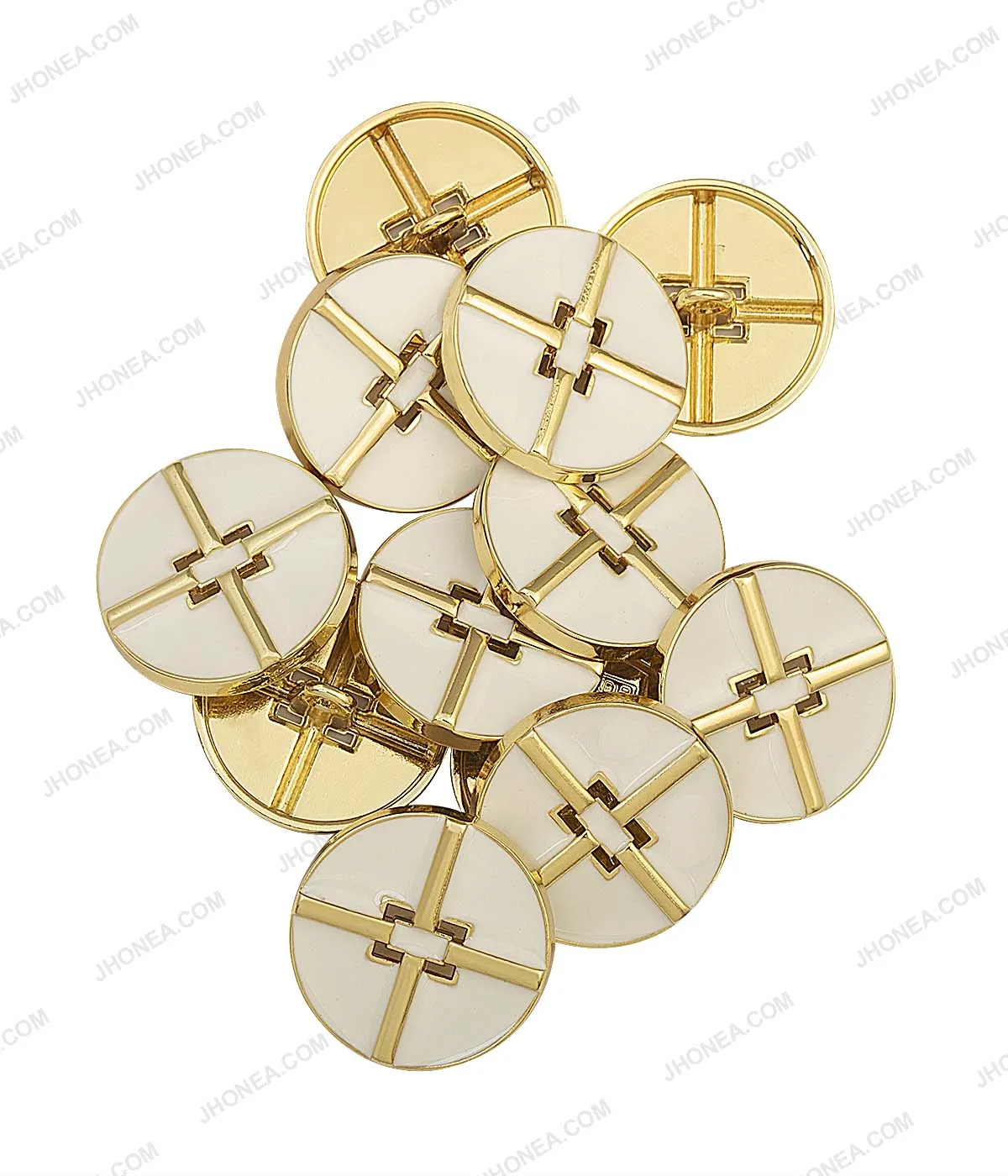 Premium Black & White Western Style Metal Buttons for Women