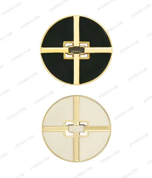 Premium Black & White Western Style Metal Buttons for Women