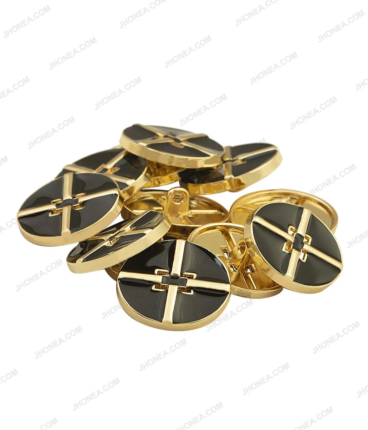 Premium Black & White Western Style Metal Buttons for Women
