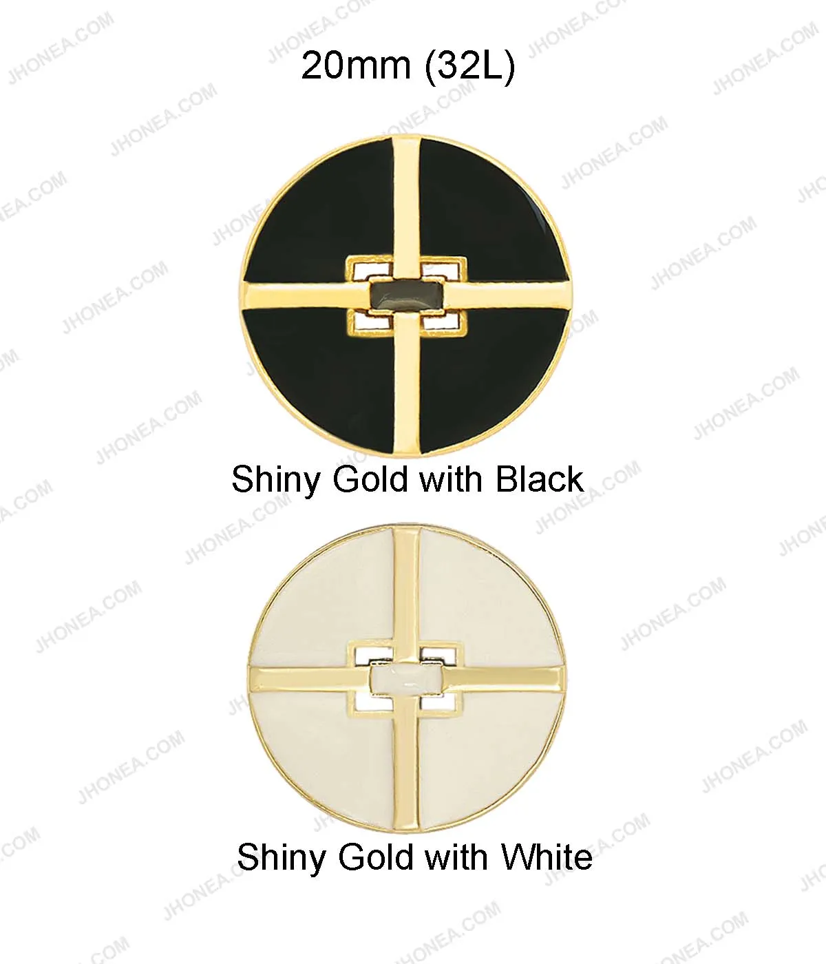 Premium Black & White Western Style Metal Buttons for Women