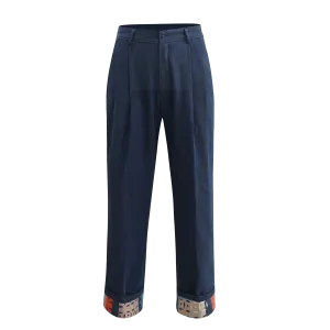 【PROSPERITY COINS】Eco-Denim Pleated Trousers