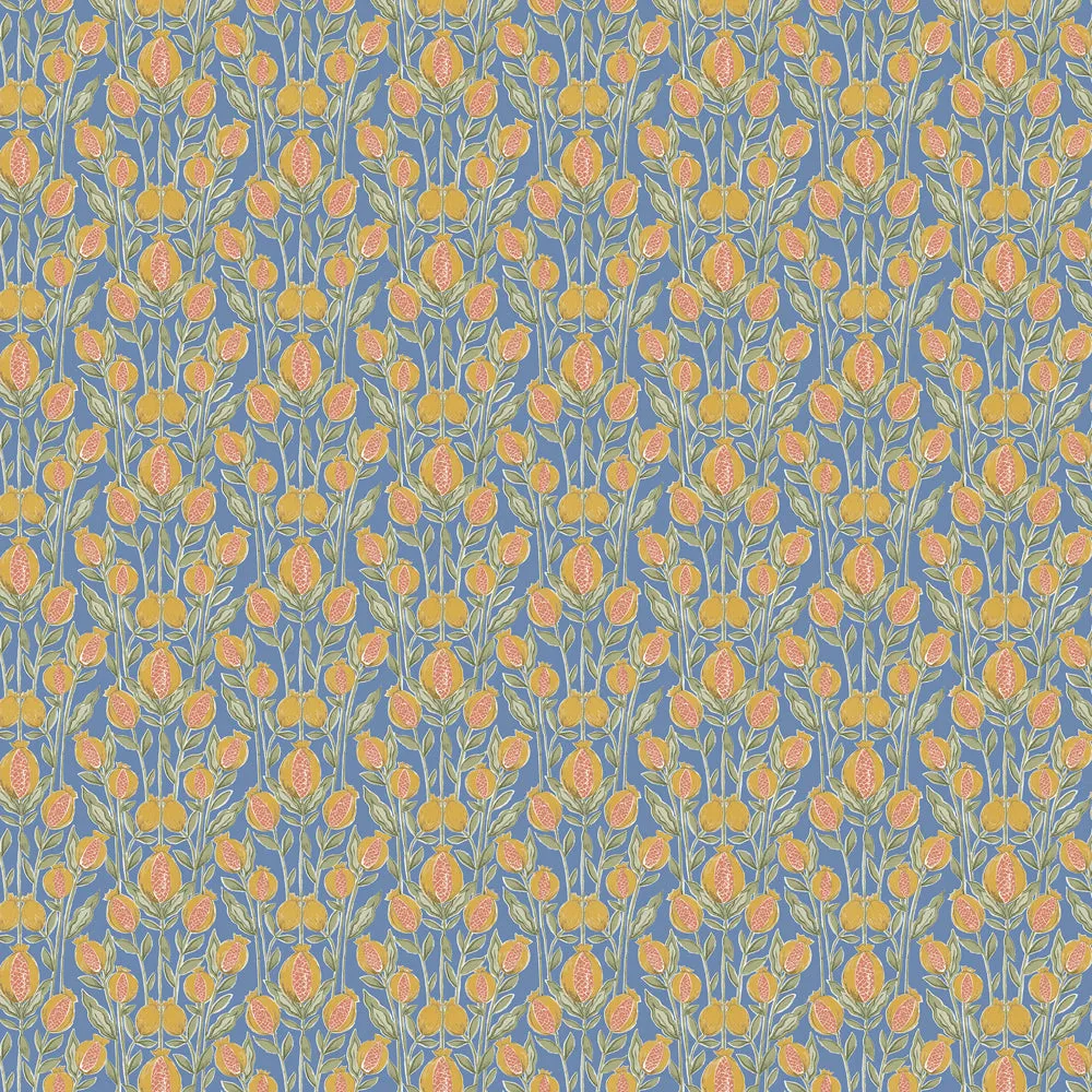 Rithani Printed Cotton Fabric (By The Metre) Denim