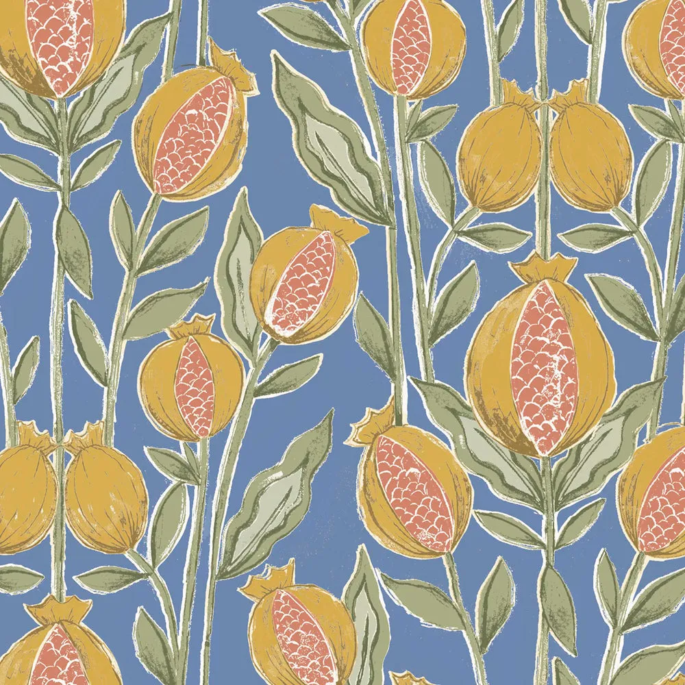 Rithani Printed Cotton Fabric (By The Metre) Denim