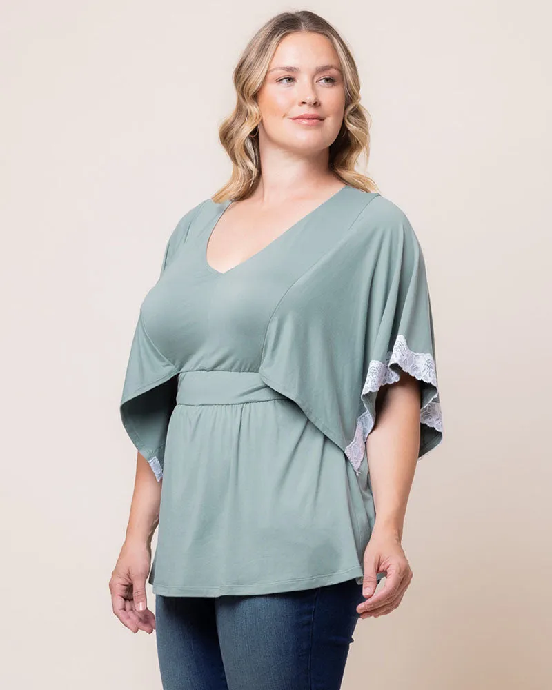 Sarah Lace Trim V-Neck Top - Sale!