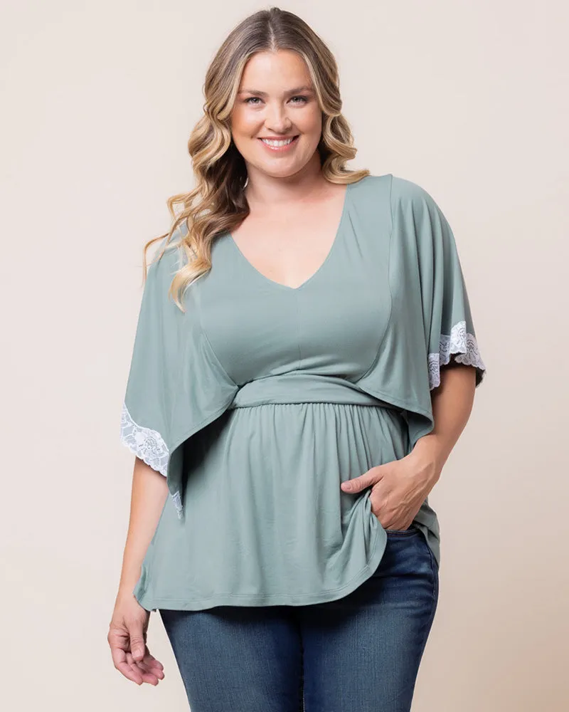 Sarah Lace Trim V-Neck Top - Sale!