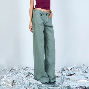 Straight-cut denim trousers wholesale