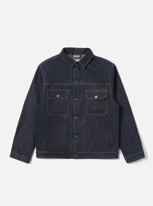 Universal Works Trucker Jacket in Indigo 13oz Selvedge Denim