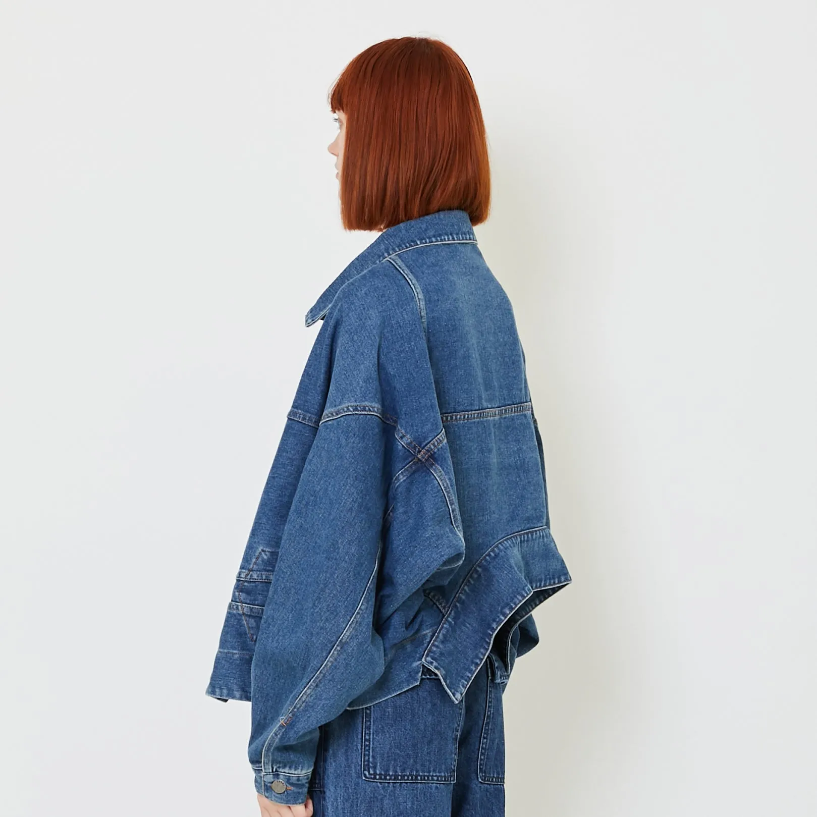 Women Denim Jacket - Blue - SW2409147A