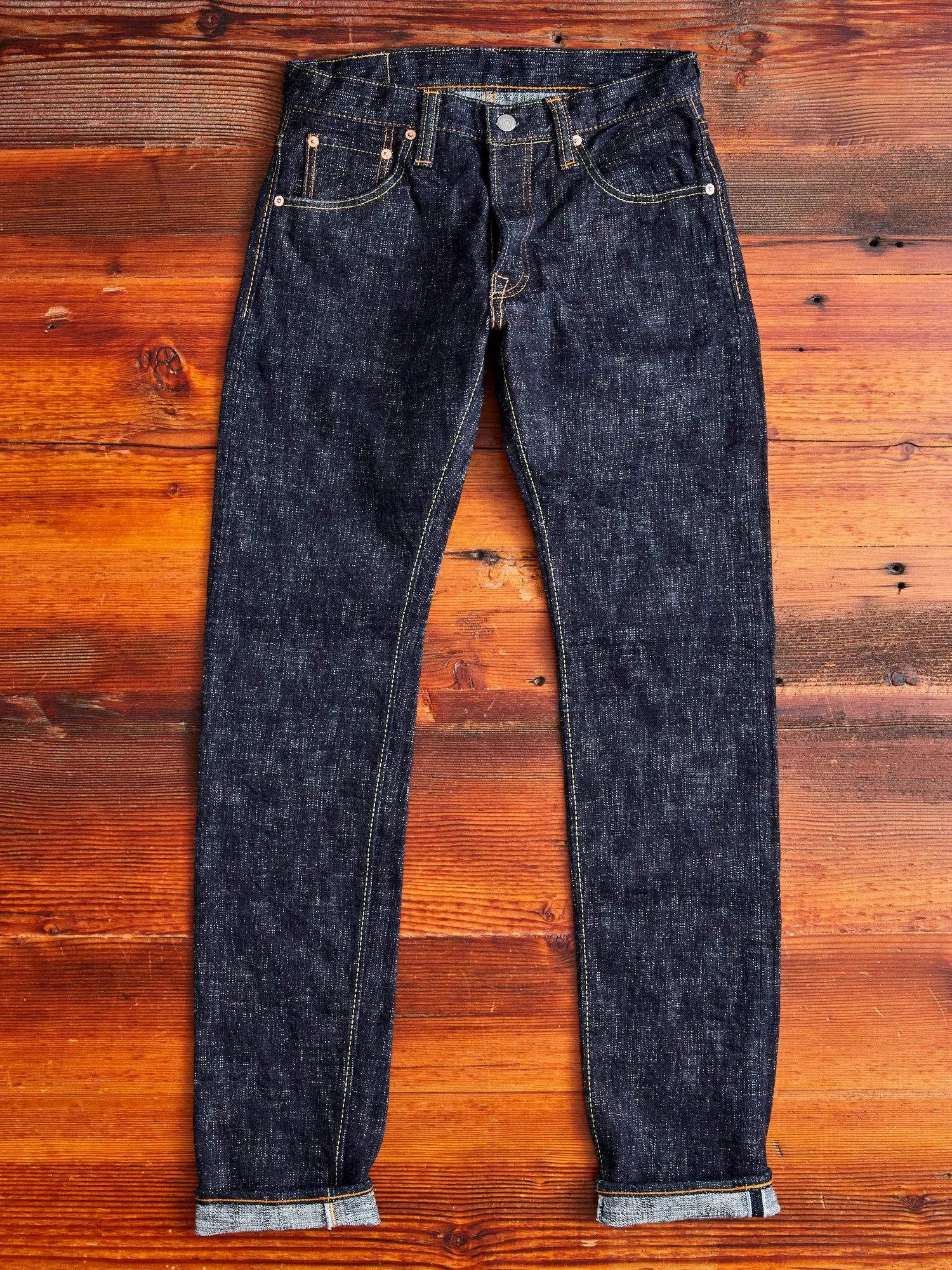 WSB-013 "Double Slub" 16oz Rinsed Selvedge Denim - Slim Tapered Fit