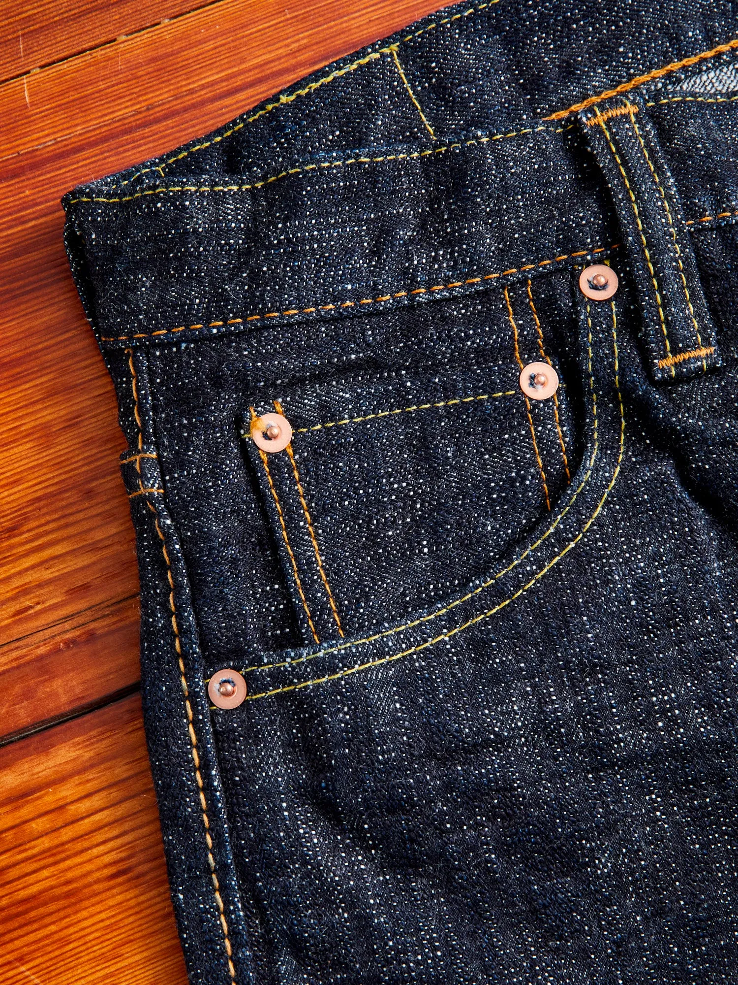 WSB-013 "Double Slub" 16oz Rinsed Selvedge Denim - Slim Tapered Fit
