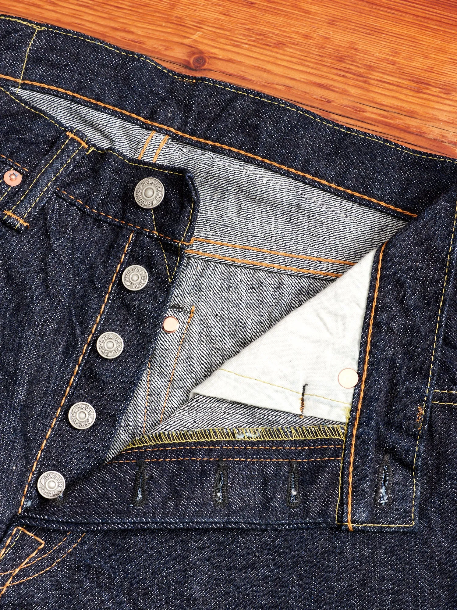 XX-003 14oz Rinsed Selvedge Denim - Regular Straight Fit