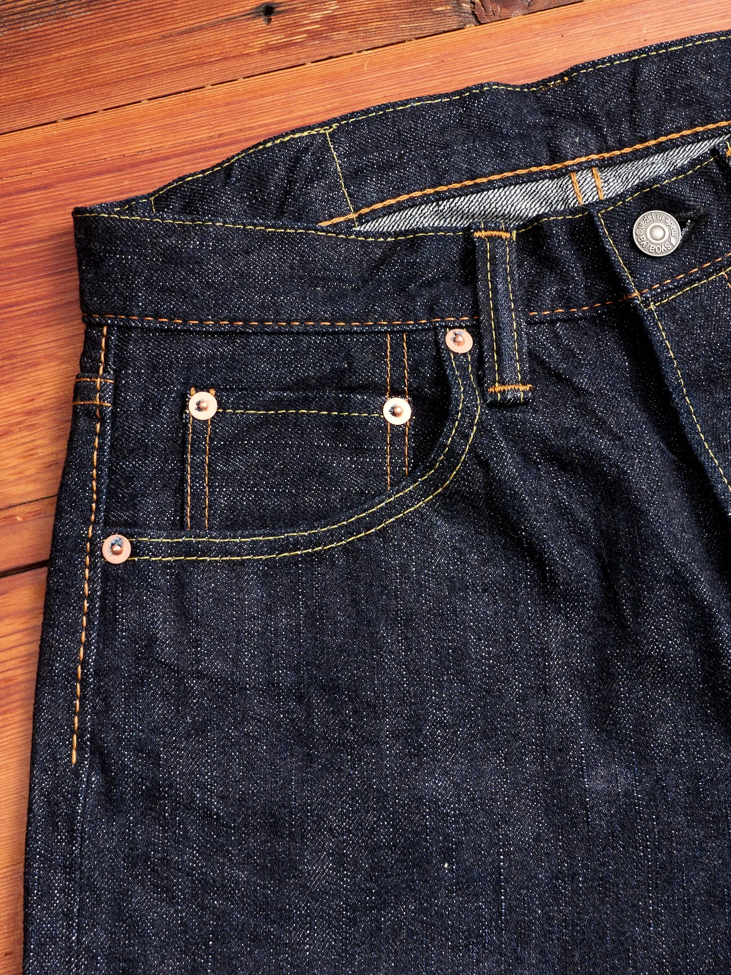 XX-003 14oz Rinsed Selvedge Denim - Regular Straight Fit